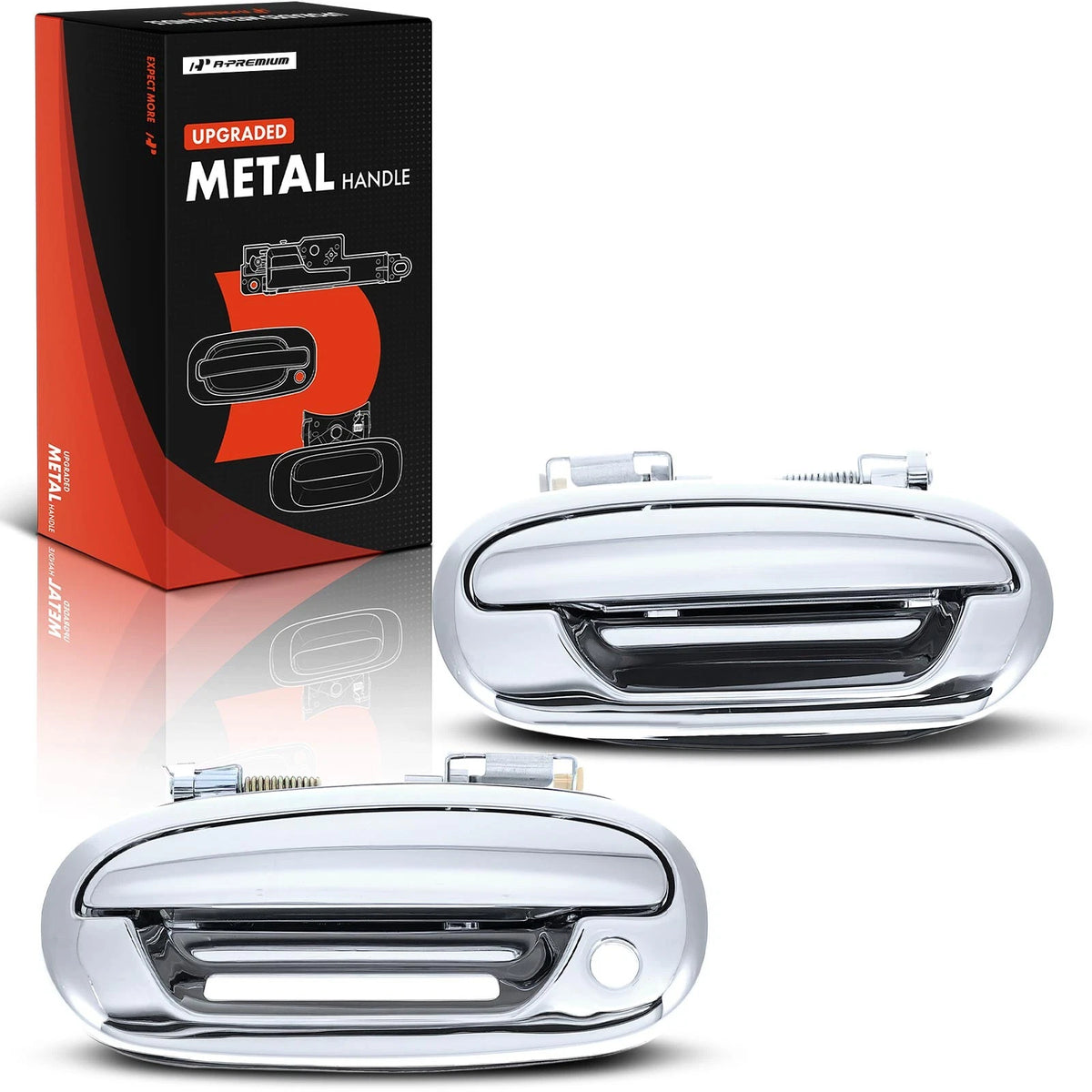 2X Chrome Exterior Door Handle for Ford F-150 (2004–2008) 5L3Z7822405AAPTM, YL3Z1522404AAA