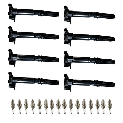 Set of 8 Ignition Coils & 16 Spark Plugs for Ford F-250 F-350 (2018–2022)