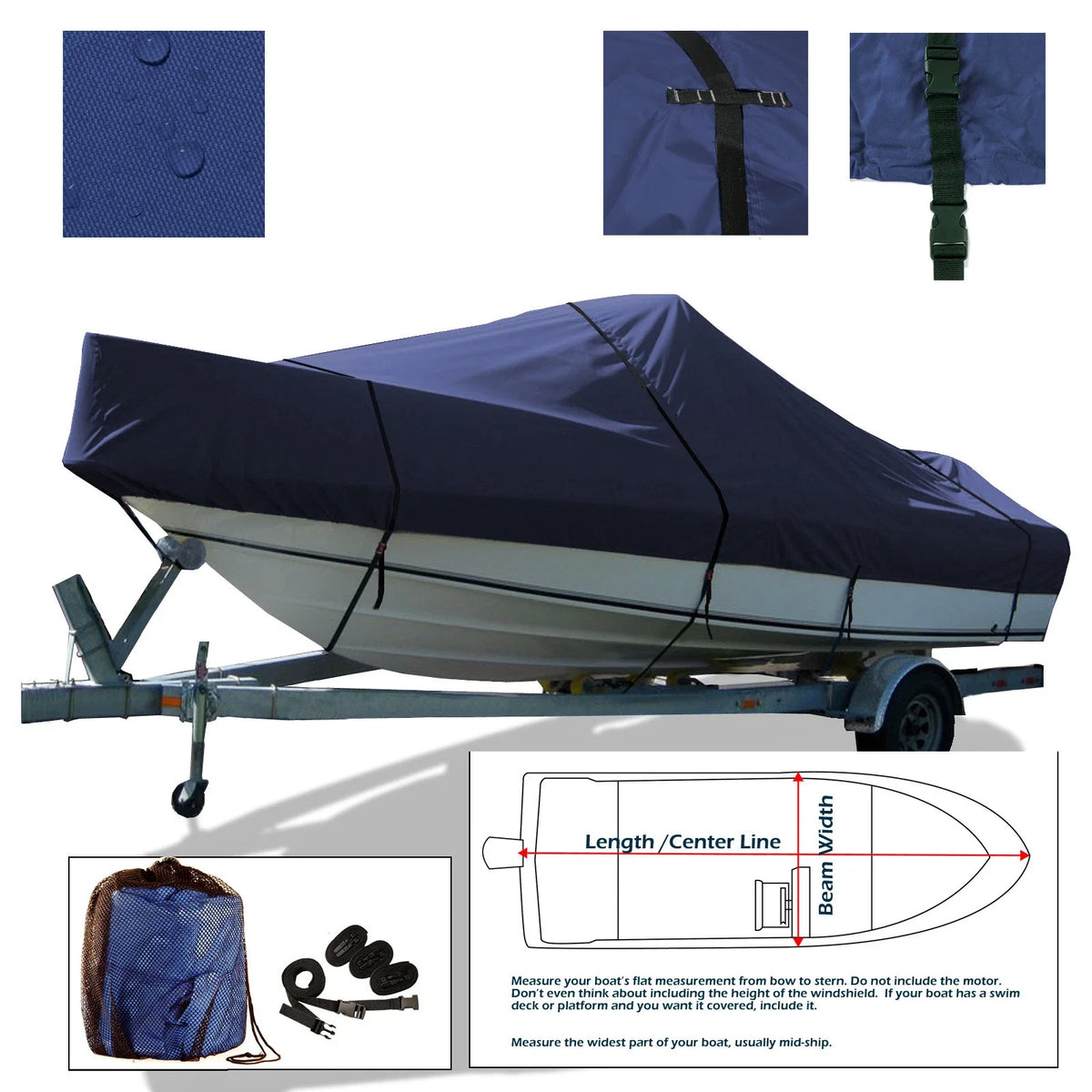 Heavy Duty Boat Cover for Sea Ray 220 Signature Cuddy Cabin (I/O)