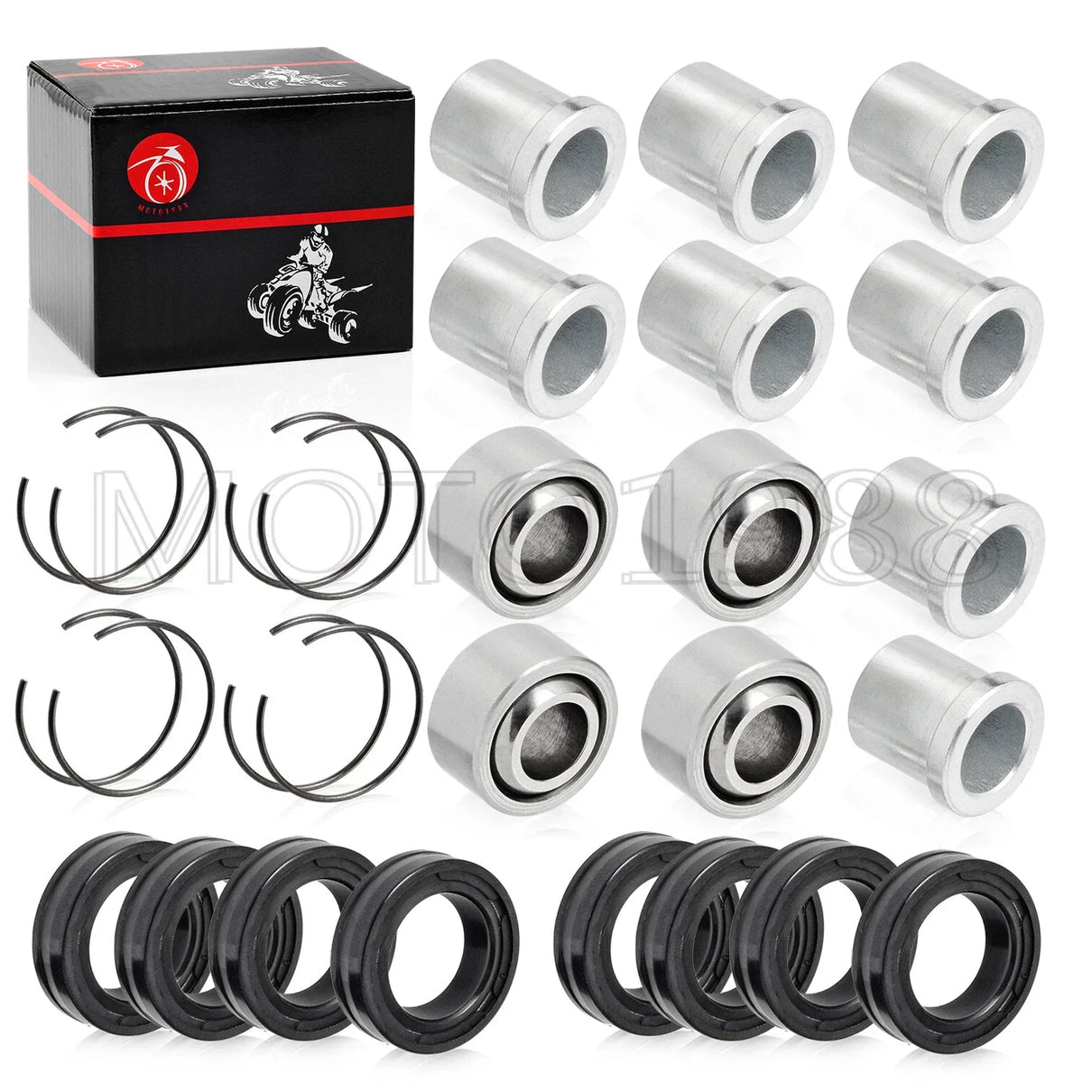2X Front A-Arm Bushings Set for Honda Sportrax 300 TRX300EX (1993–2008)
