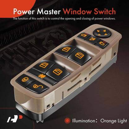 Power Window Switch for Mercedes-Benz A160 A190 B180 B200 (2004–2005) A1698206710, 1698206710