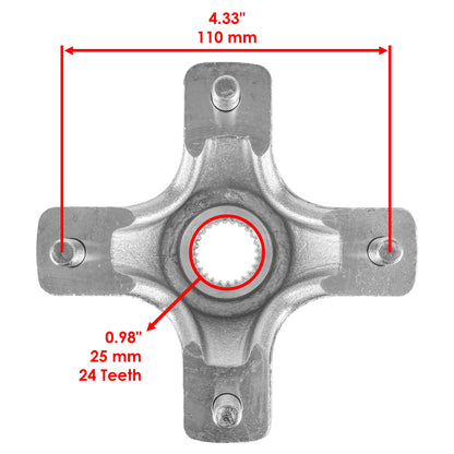 2X Rear Wheel Hub w/ Lug Nuts for Honda TRX400EX Sportrax (2002–2008) WH1012+NU1158 - RGA