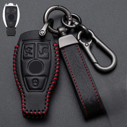 Leather Keychain Fob Case Cover for Mercedes Benz A B C E S G GLA GLC GLE