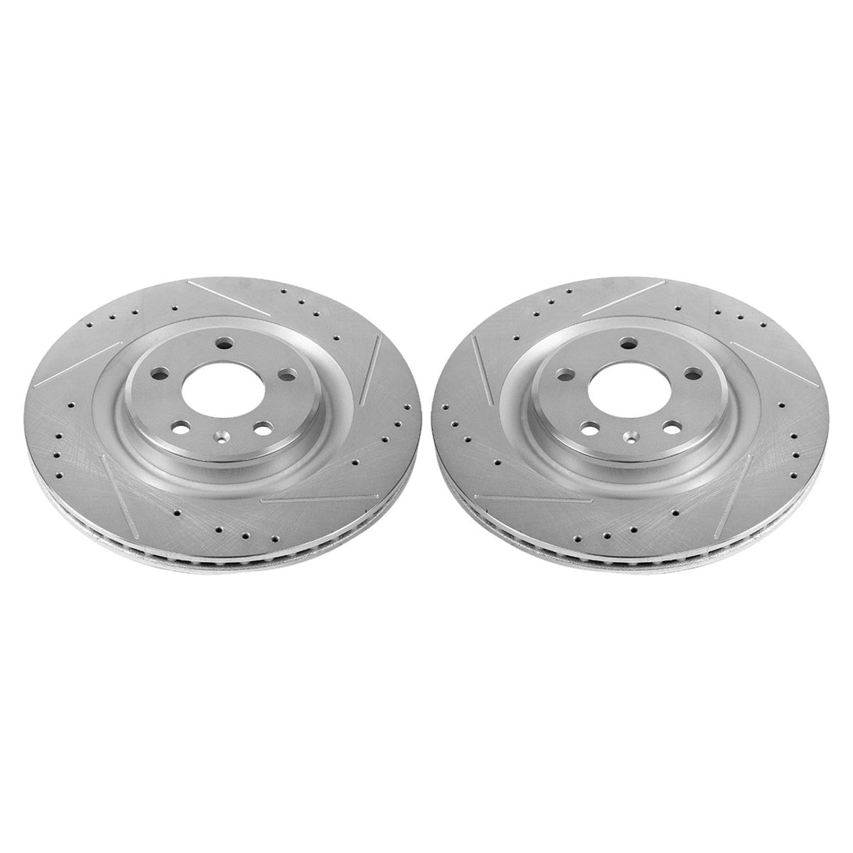 Set of 2 Powerstop Brake Discs for Audi A4 Quattro S4 A6 Q5