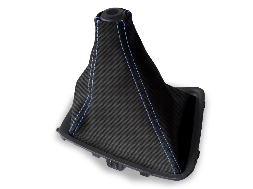 Carbon Fiber Manual Boot Cover for Nissan Skyline R32 (1989–1993) Blue Stitch