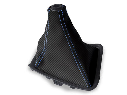 Carbon Fiber Manual Boot Cover for Nissan Skyline R32 (1989–1993) Blue Stitch