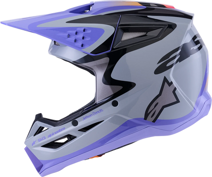 Alpinestars SM3 Offroad Helmet for Offroad (2X-Large, Grey Purple Black)