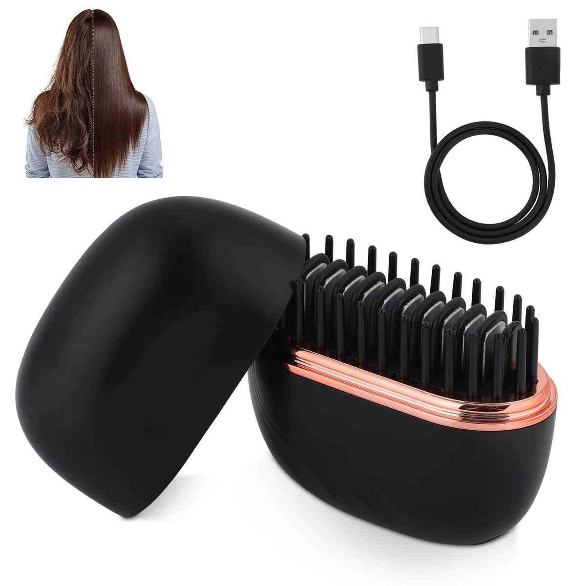 Rechargeable Wireless Mini Hair Straightener (3.35x3.15 Inch)