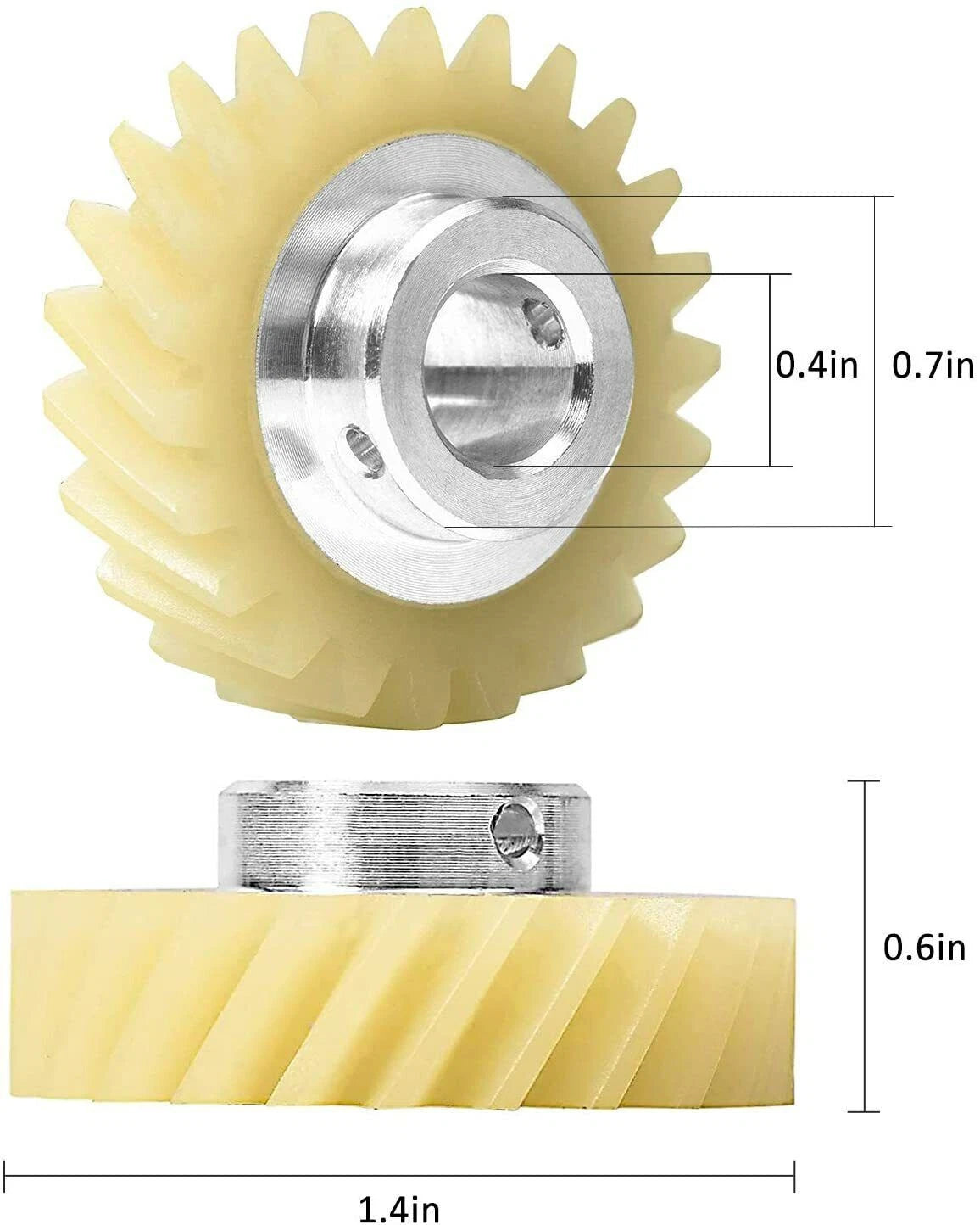 2 Pack Worm Drive Gear for KitchenAid Artisan Mixer