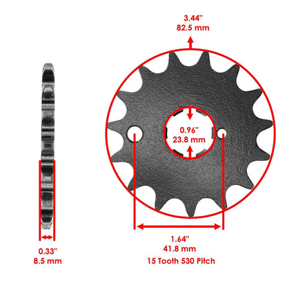 Drive Chain & Sprocket Kit for Kawasaki KZ400 Ltd 400 (1974–1979) EG3036FS169XO