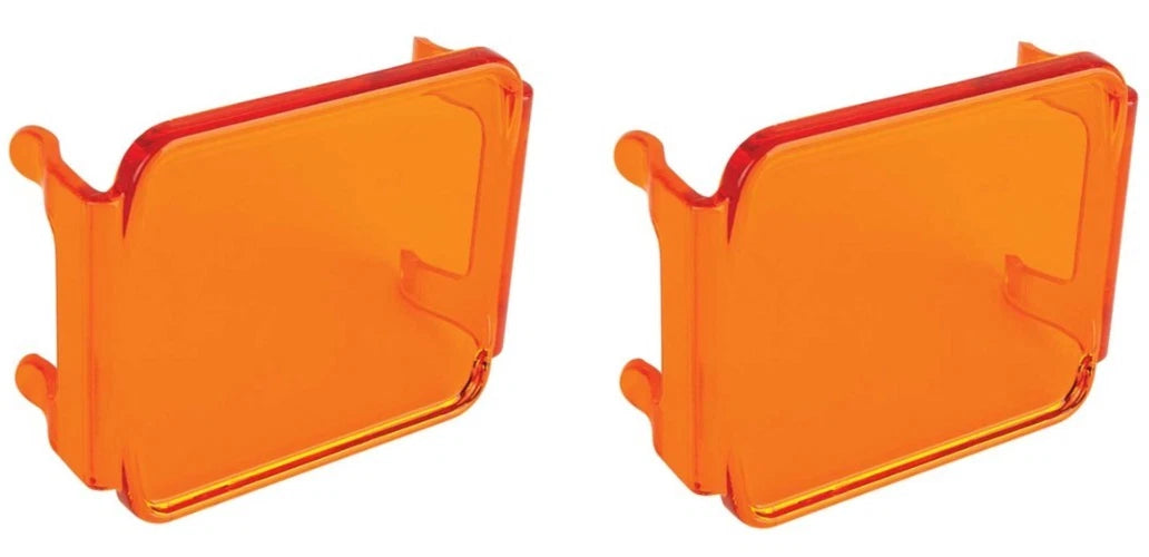 Pair of Amber SnapOn Polycarbonate Lens Covers for D-Series LED Pod Lights