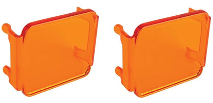 Pair of Amber SnapOn Polycarbonate Lens Covers for D-Series LED Pod Lights