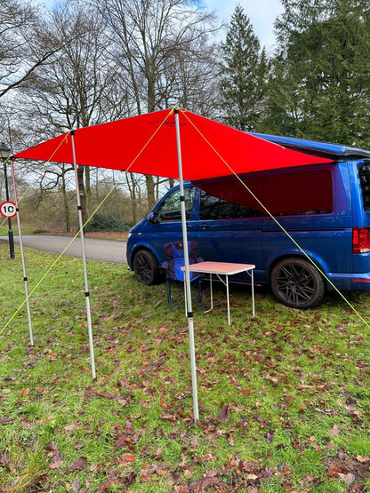 Set of 2 Awning Canopy for Campervan Caravan (2.4m x 3m) RED