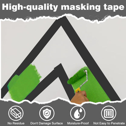 Black Painters Tape Masking 0.24/0.6/1/2 Inch Wide x 11 Yards