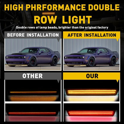 LED Side Marker Lights Kit for Dodge Challenger (2015–2021) - Smoke Lens
