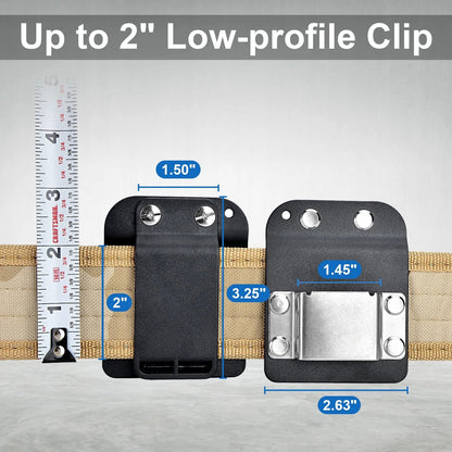 Drill Holder for Tool Belt, Up to 2" Black