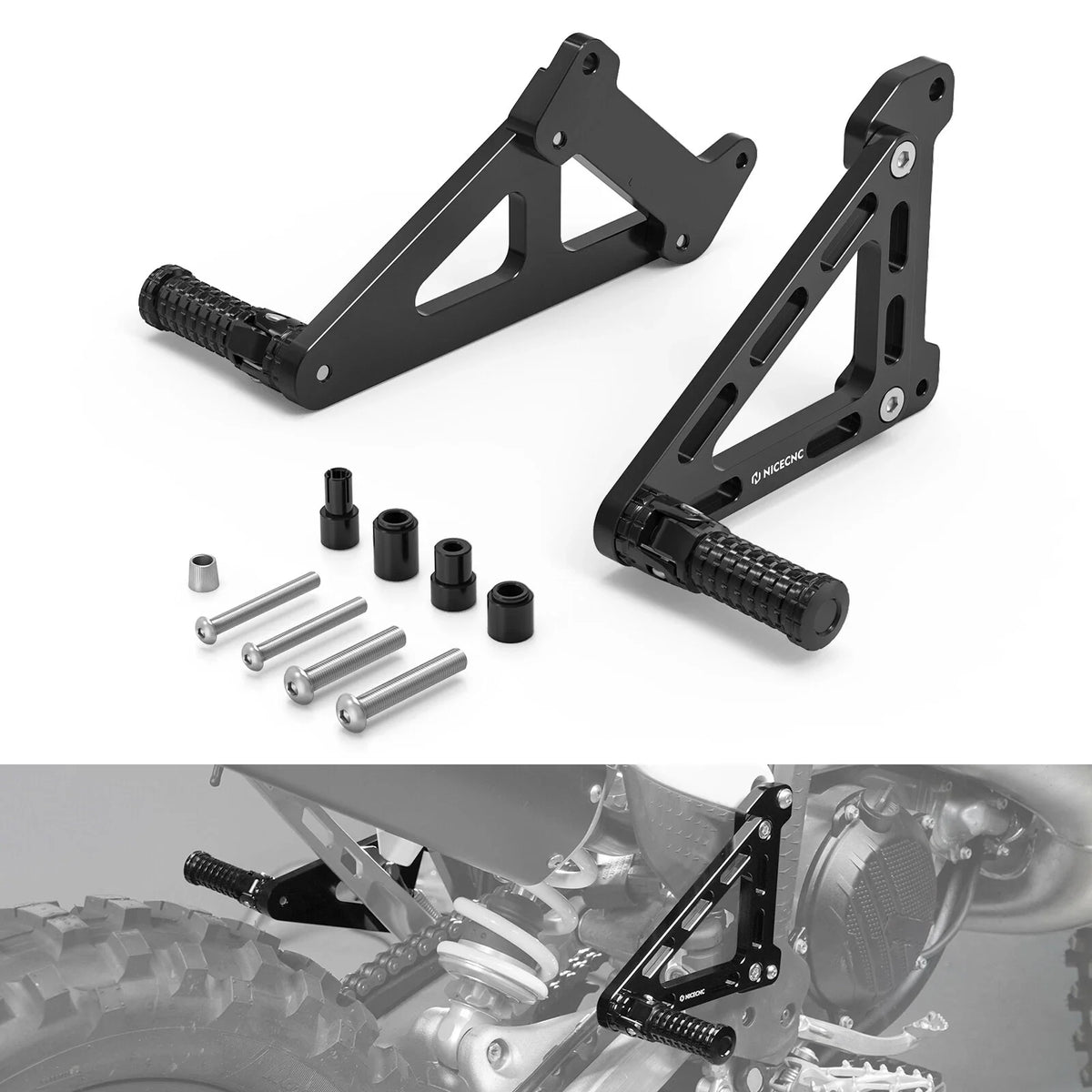 Passenger Foot Peg Bracket Kit for KTM 125-450 XC/SX/XCF/SXF (2023–2025)