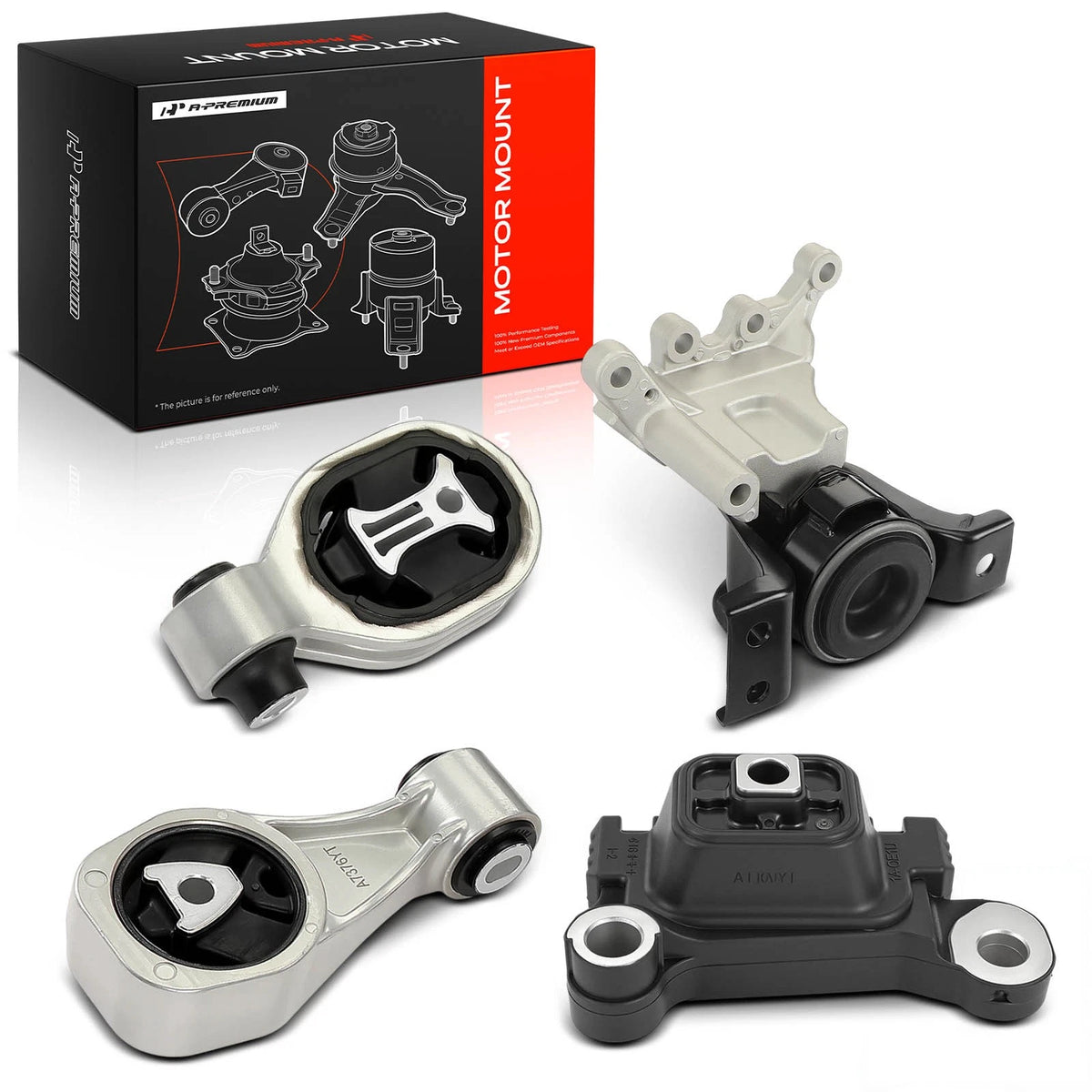 Set of 4 Engine & Transmission Mounts for Nissan Juke (2011–2015) 113209CA0A, 112201PE0D, 11220ZG90A