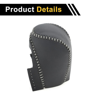 1 Pc Gear Shift Knob Cover for Honda Civic (2016–2021) Black Gray Faux Leather