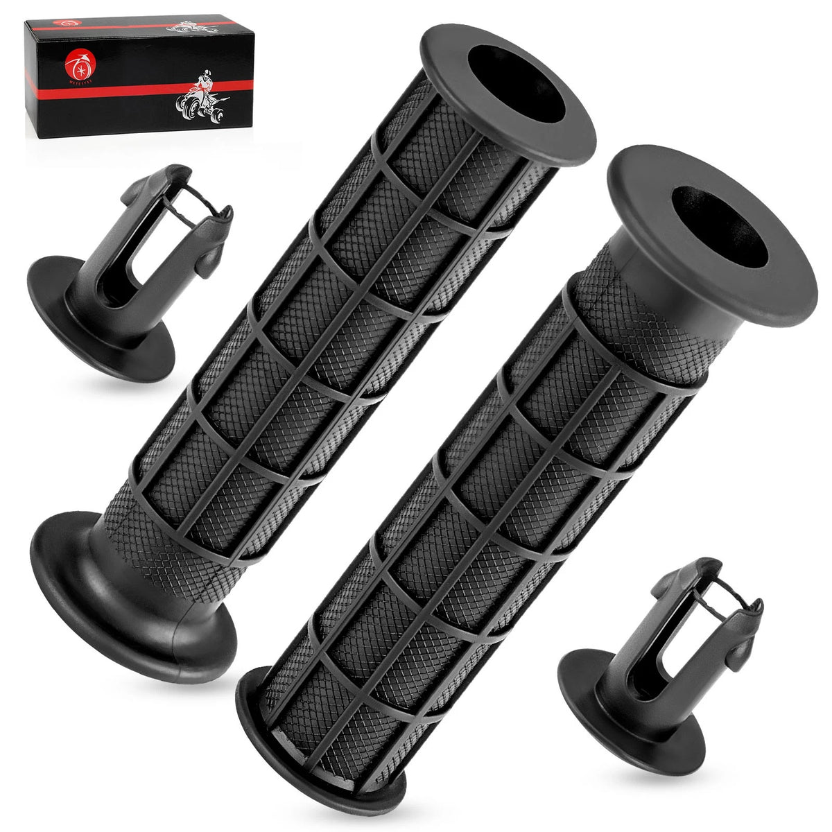 2X Handlebar Grips w/Guards for Honda Rancher 420 TRX420 (2007–2024) 53165-HP5-600, 53167-HP5-600