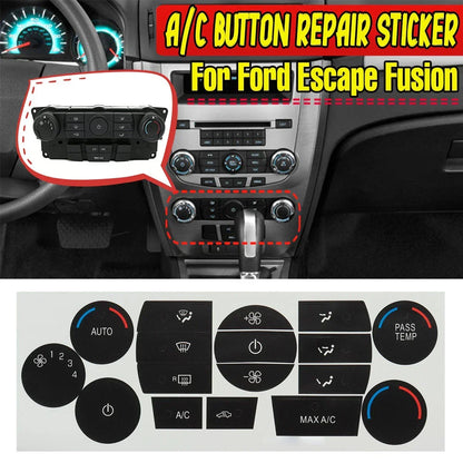 Heater AC Climate Control Button Repair Decal Stickers for Ford Escape Fusion