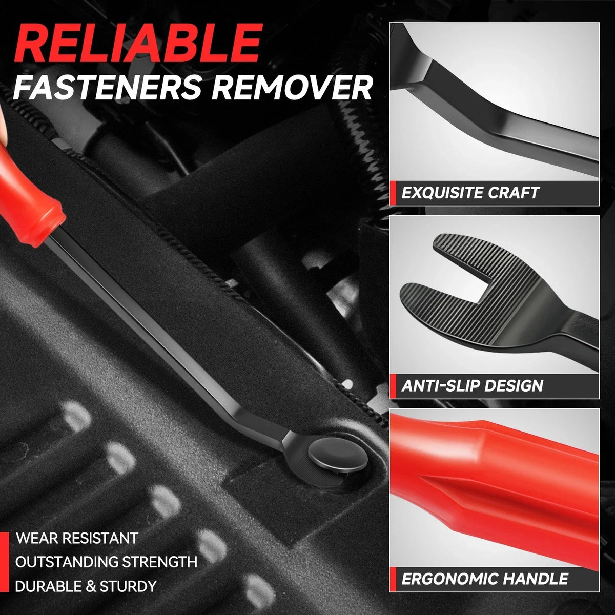 Nylon 635 Retainer Clips + Fastener Removal Tools for 6-10mm Holes