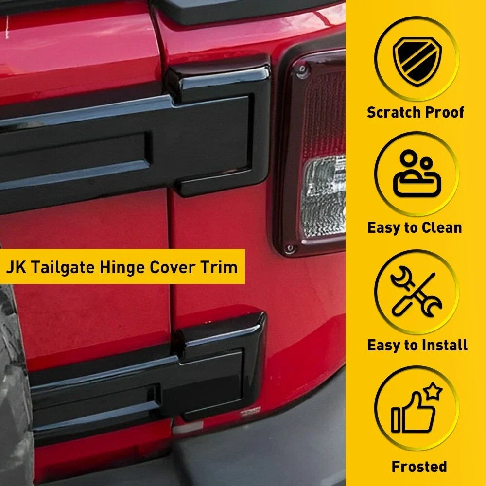 Tailgate Hinge Covers for Jeep Wrangler JK Unlimited (2007–2018)