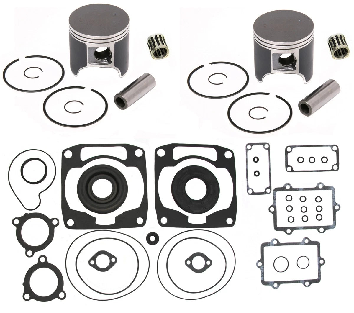 2 SPI Piston Kits, Bearings & Gasket Kit for Arctic Cat 900 Snow (2003–2006) K-09-16471126209152C