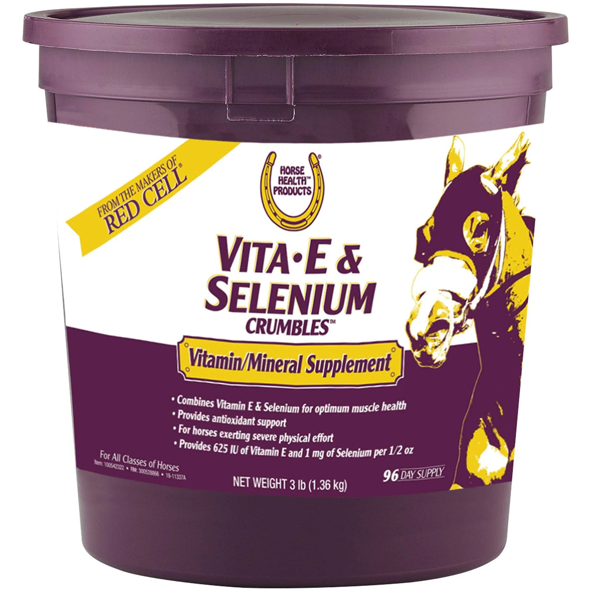 Horse Health Vita E & Selenium Crumbles Vitamin Supplement (Supports 3 lbs)