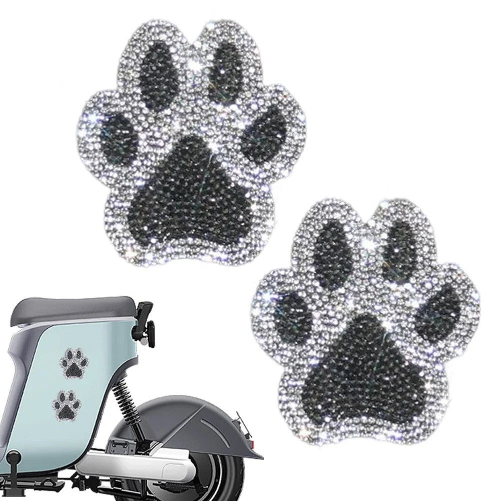 Rhinestone Paw Footprint Stickers for Car Decal Dog Lovers