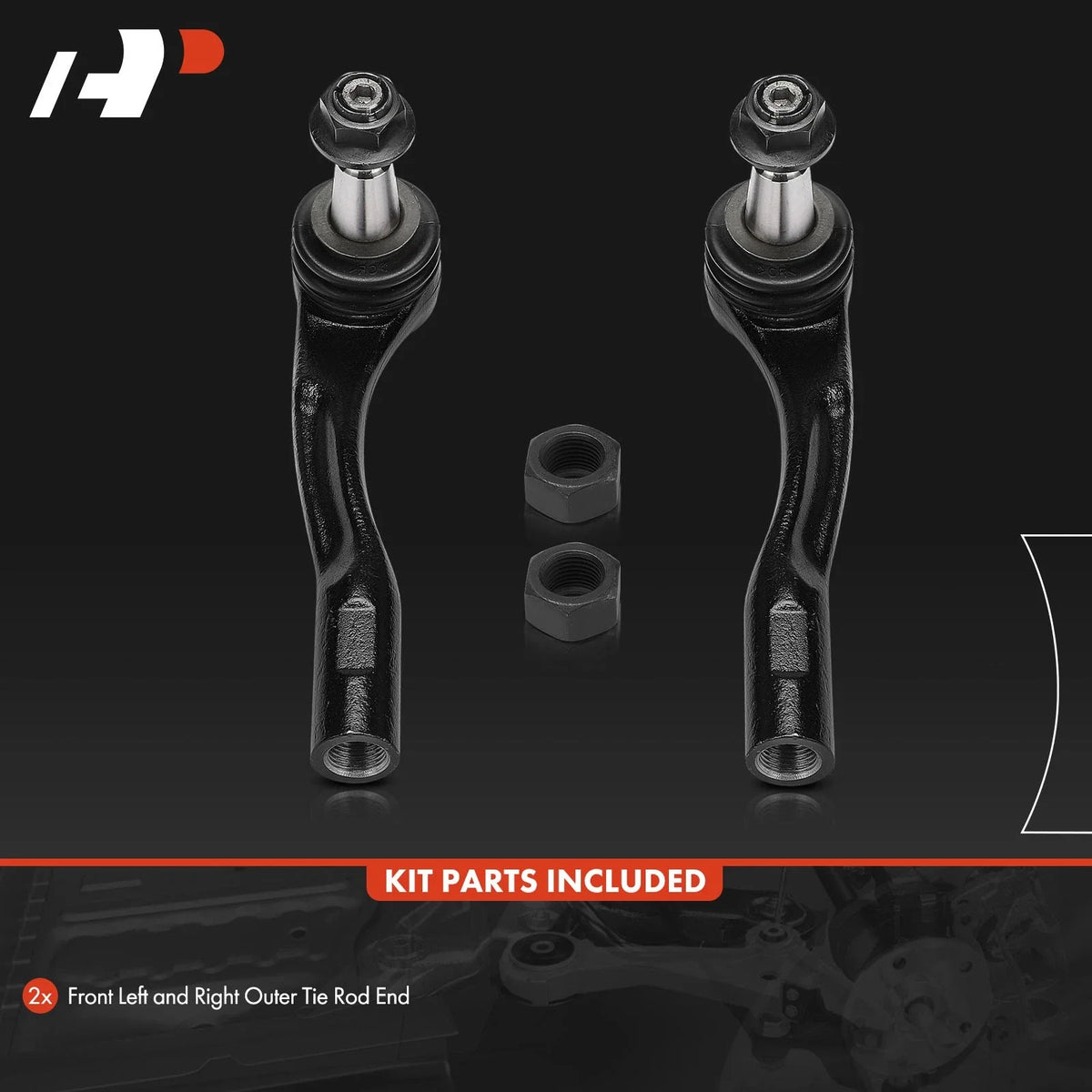 2X Front Outer Tie Rod Ends for Mercedes-Benz Sprinter 1500 (2019–2023)
