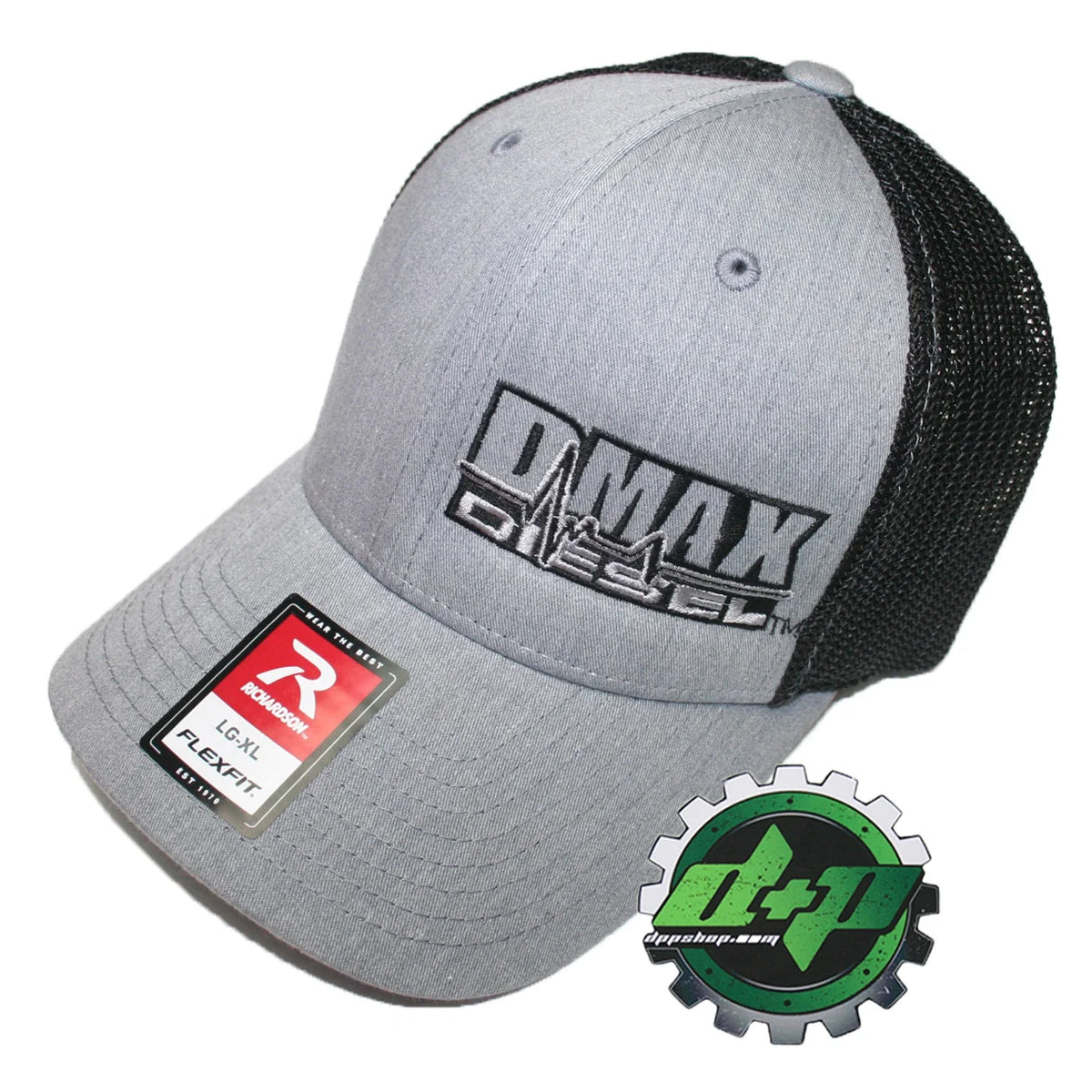 Dmax Duramax Truck Hat Richardson 110 Gray Denim Black Mesh L/XL