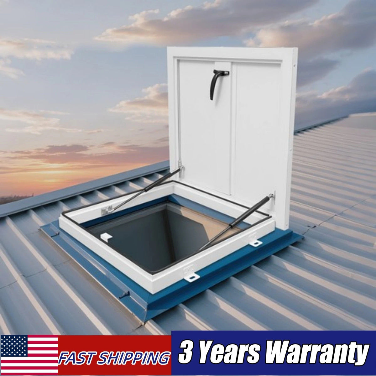 Roof Hatch for Roof Access (19.7in x 19.7in) White
