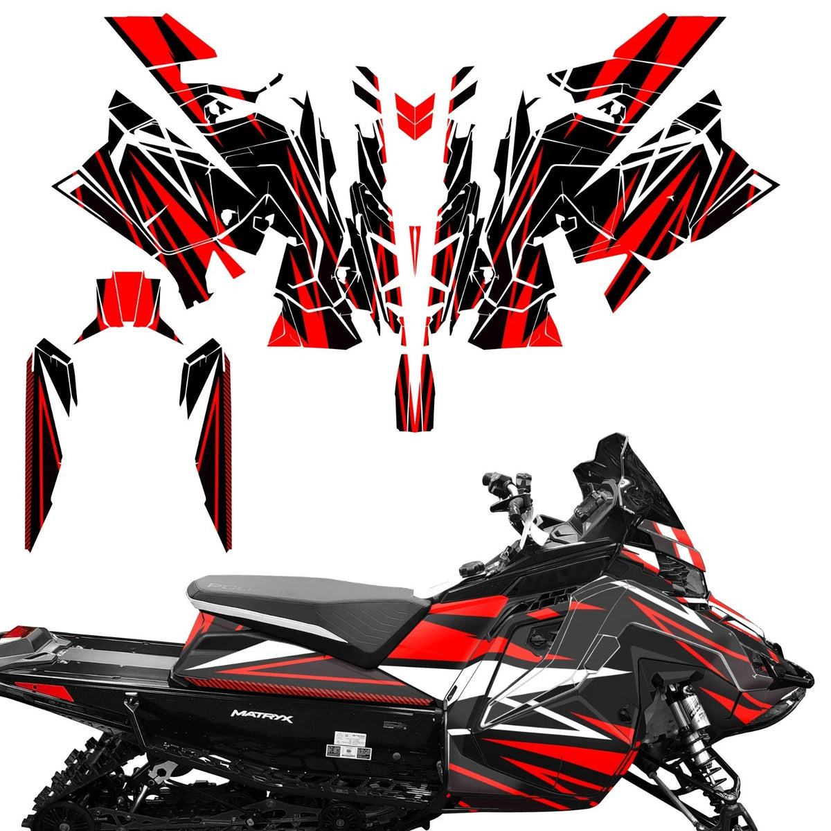 SLED Graphics Decals Stickers for Polaris Matryx Indy Assault (2020)