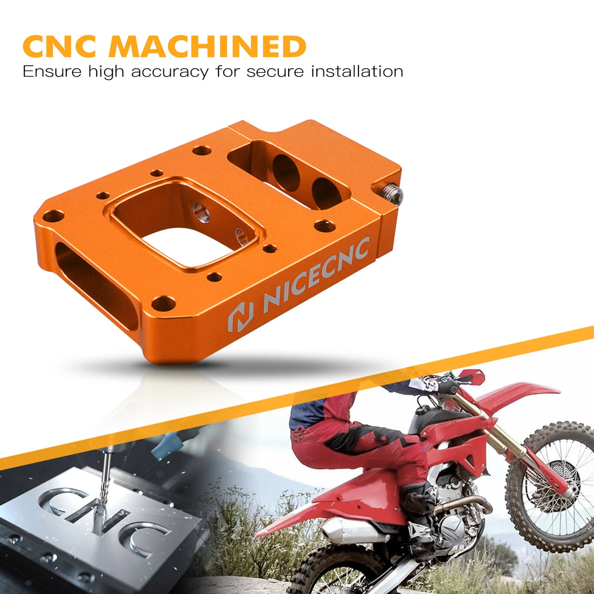 Injector Relocation Block for KTM 250 300 EXC TPi (2018–2023) Orange
