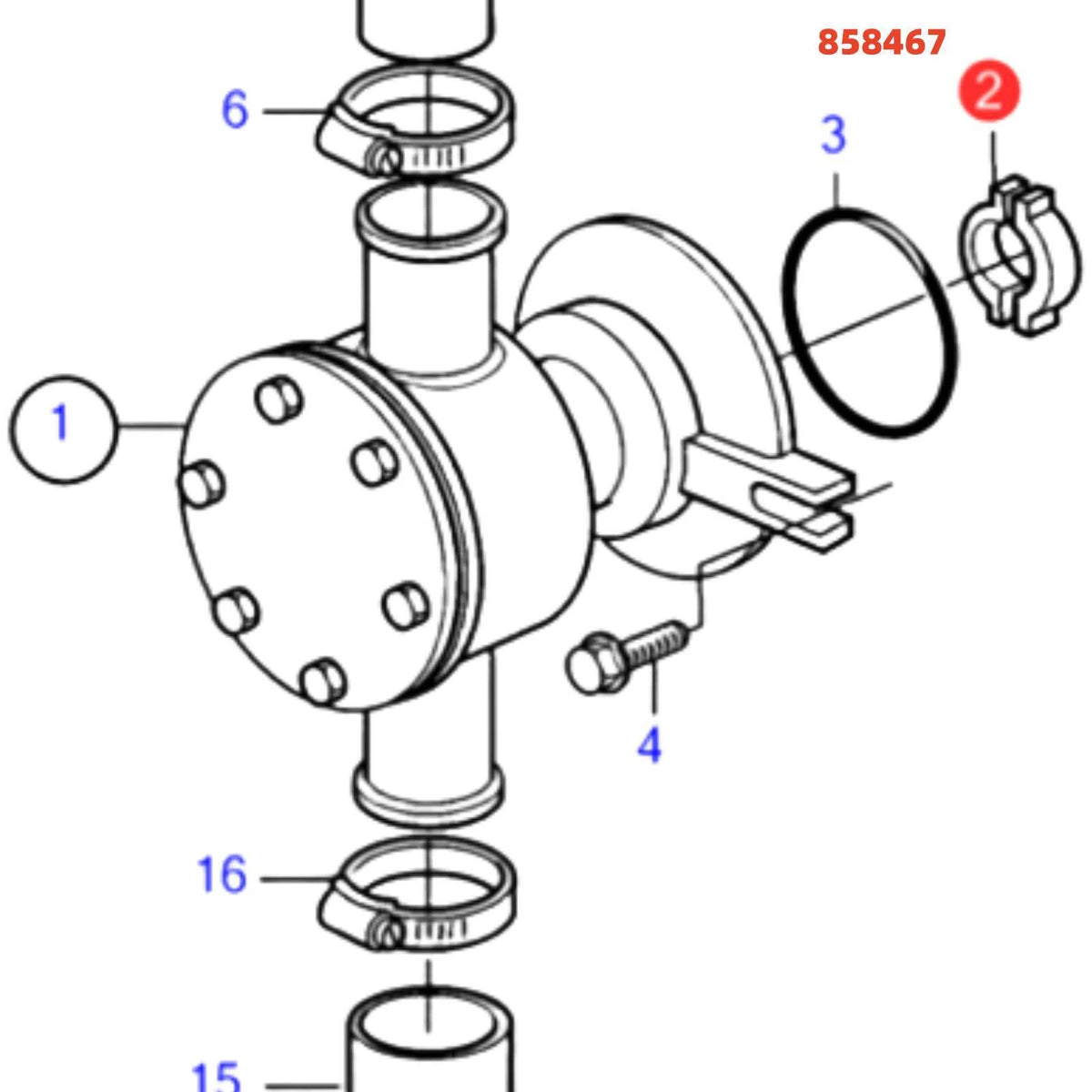 Companion Flange for Volvo Penta (858467)