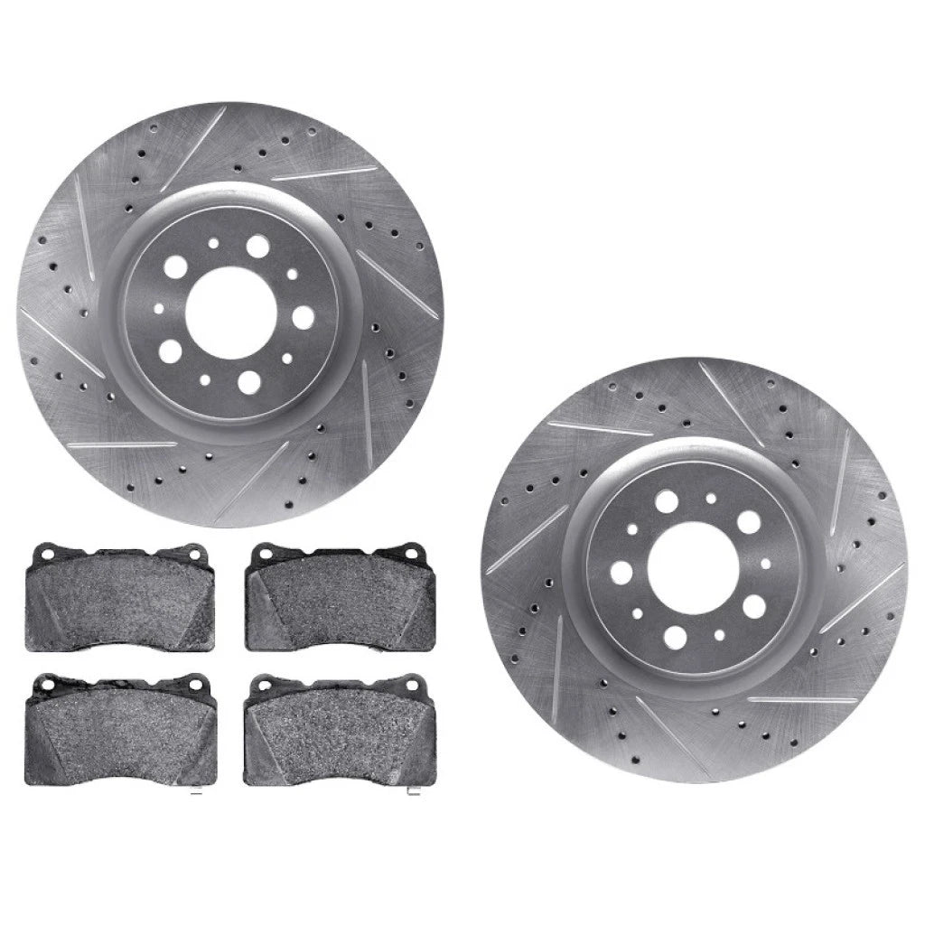 Rotor Set for Volvo V70 (2004–2007) ALX-PAU-DF-7512-27204-CLA1, Drilled & Slotted
