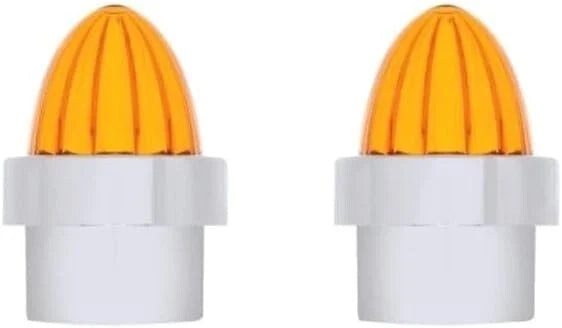 Pair Lighted Bumper Guides Stainless 1 x 49 for Watermelon Amber Lens (—)