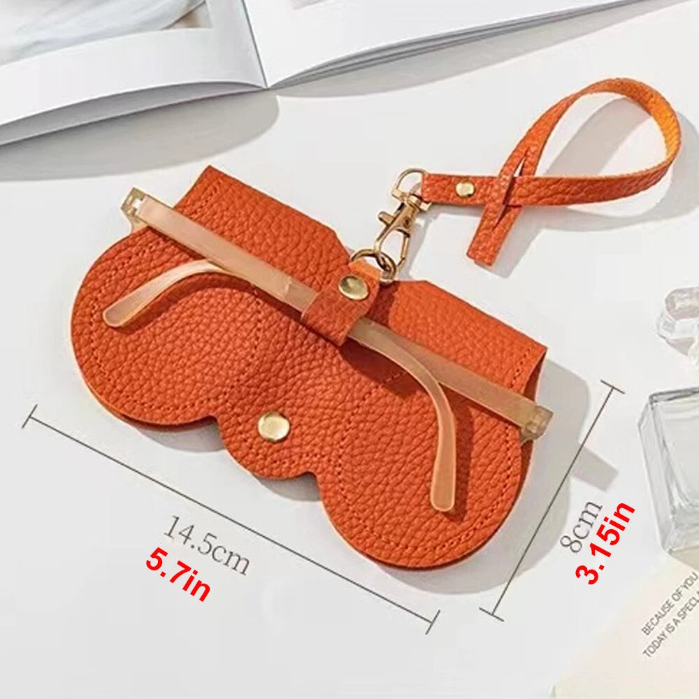 2X Soft PU Leather Eyeglasses Case Pouch for Sunglasses Reading Glasses