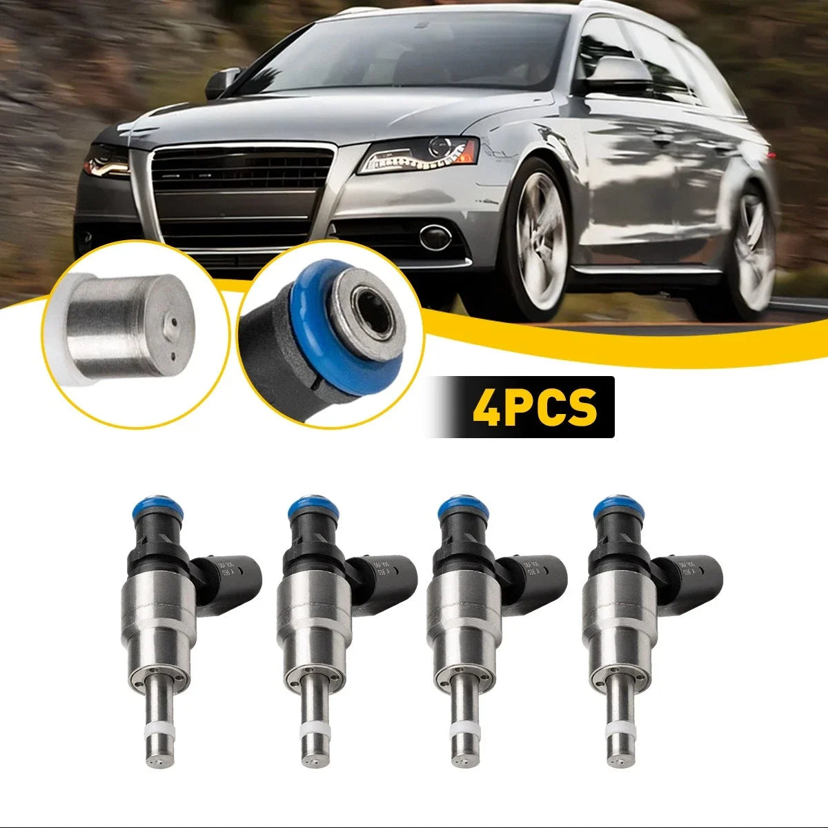 Replacement Fuel Injectors Kit for Audi A4 A3 TT 2.0L (2005–2009) 06F906036A EV