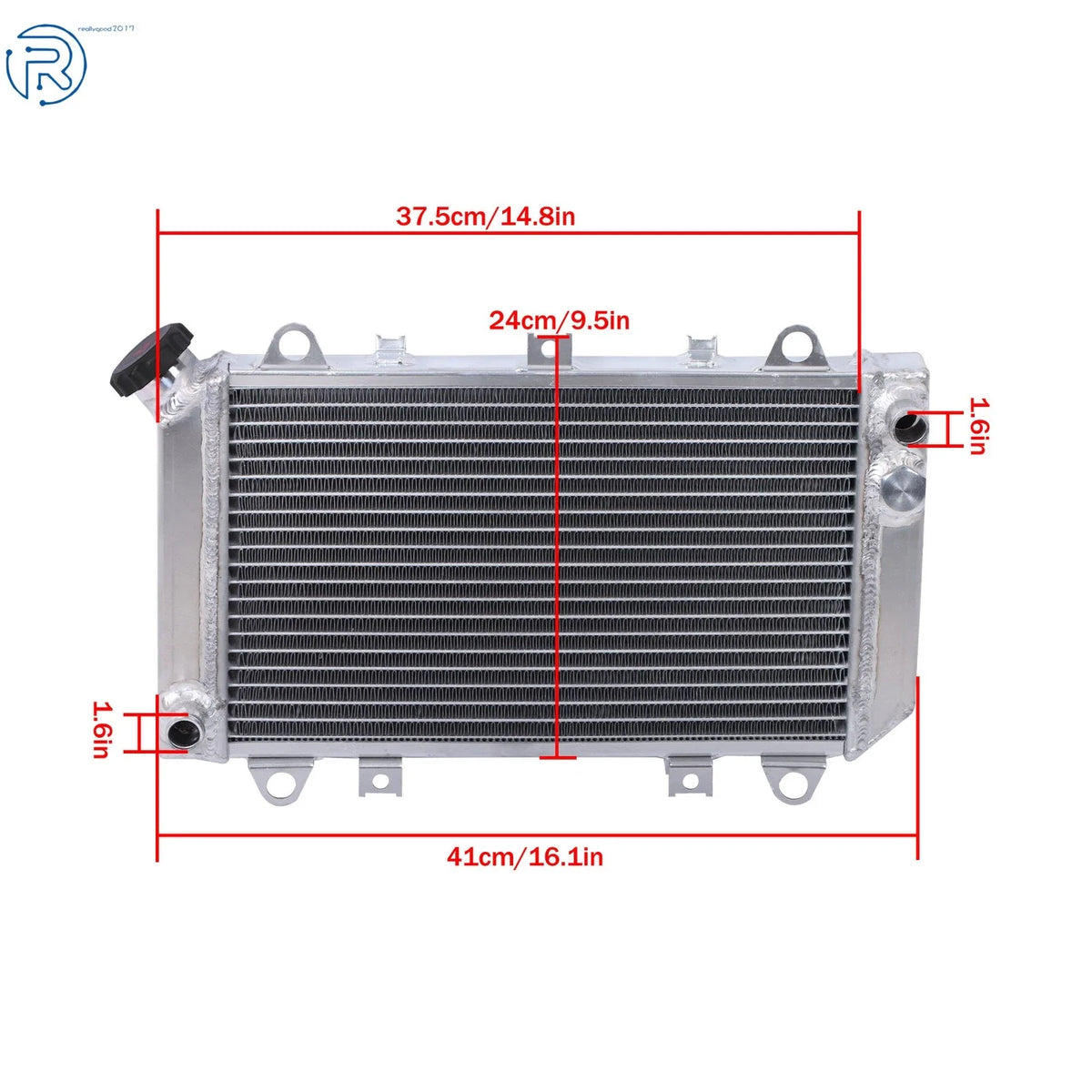 Aluminum Radiator for Kawasaki Mule 2500 2510 2520 (1993–2000) 39061-1270