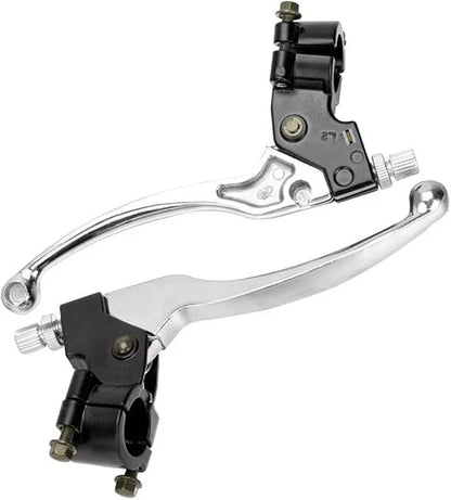 Set of 2 Silver 7/8" 22mm Clutch Brake Handle Levers for XR80 XR100 CRF70