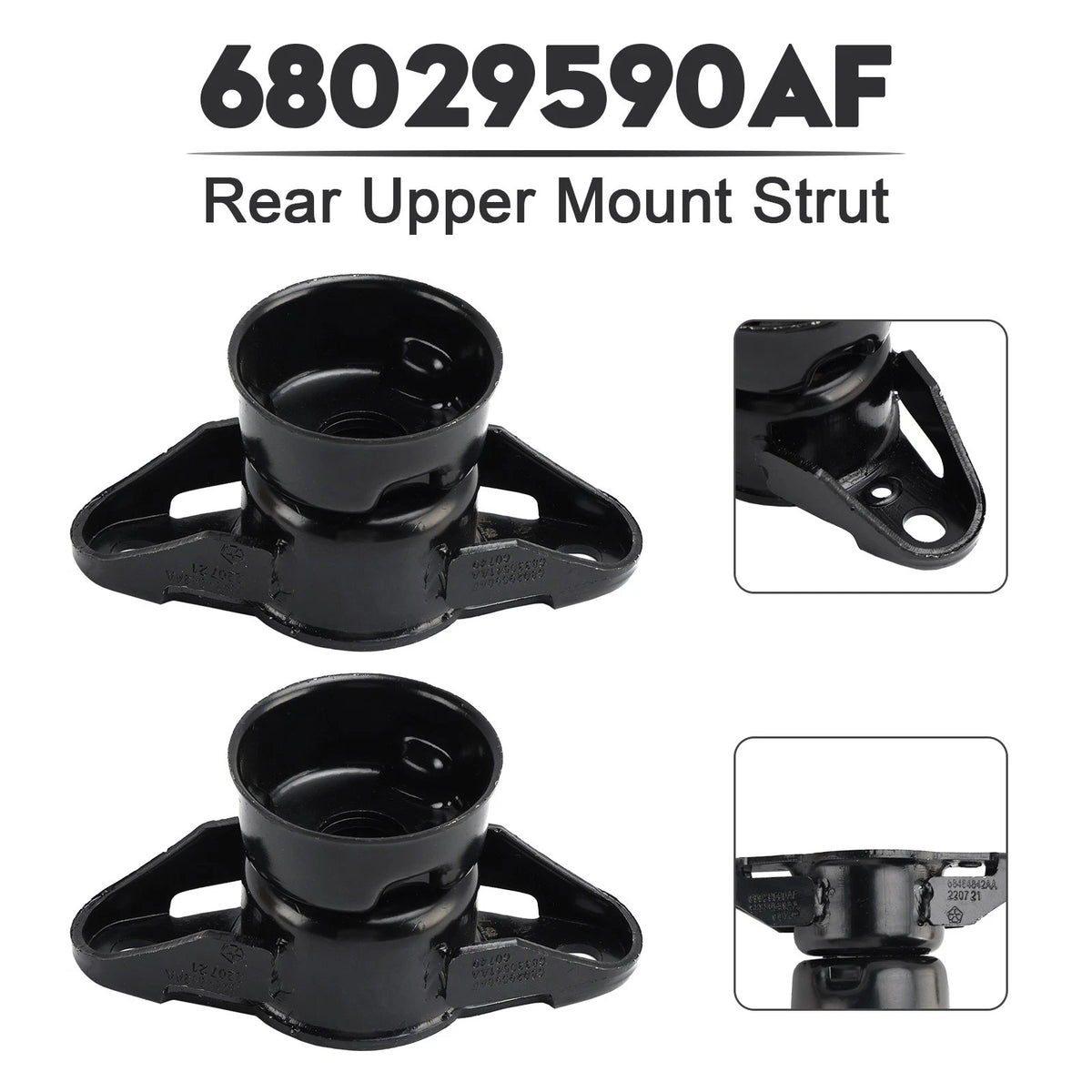 2X Rear Upper Mount Struts for Jeep Grand Cherokee (2011–2022) 68029590AD, 68029590AE, 68029590AF