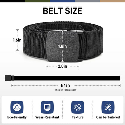 5 Pack Tactical Nylon Belts for Casual Military Use
