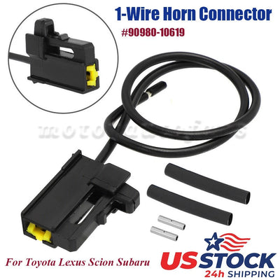 1-Wire Horn Connector Plug Kit 90980-10619 for Toyota Lexus Scion Subaru (1993–2025)