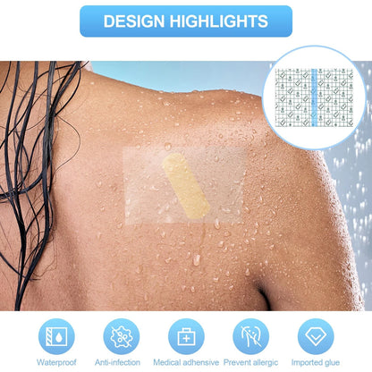 50 Pieces Transparent Stretch Adhesive Bandage Large Waterproof Film