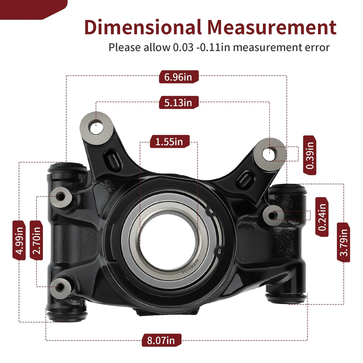 Rear Left Knuckle Kit for Honda Pioneer 1000-6 SXS1000M6D (2023–2024) 52260-HL4-A00