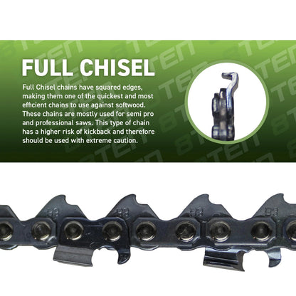 5-Pack Chainsaw Chain 16 Inch .063 3/8 60DL for Homelite 30