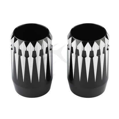 Aluminum Upper Fork Slider Covers for Harley Road King Electra Glide (1984–2013)