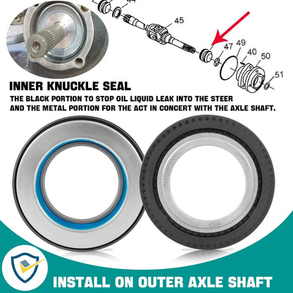 Front Outer Axle Vacuum Inner Knuckle Seal for Ford Super Duty F250 F350 (1999–2007) - 98autoR49, #2014835, 54983